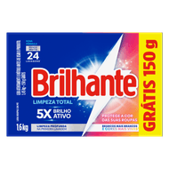 Lava-Roupas Pó Roupas Brancas e Coloridas Brilhante Limpeza Total Caixa 1,6kg Grátis 150g
