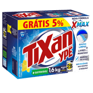 Lava-Roupas Pó Concentrado Primavera Tixan Ypê Caixa Leve 1,6kg Pague 1,52kg