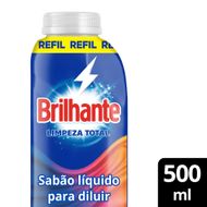 Lava-Roupas Líquido para Diluir Brilhante Limpeza Total Frasco 500ml Refil Econômico
