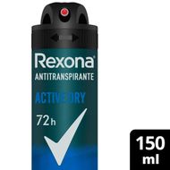 Antitranspirante Aerossol Active Dry 72h Rexona Men 150ml