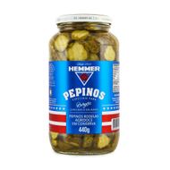 Pepino em Conserva em Rodelas Agridoce Hemmer Burgers Vidro 440g
