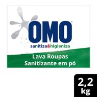 Lava Roupas em Pó Omo Lavagem Perfeita Sanitiza e Higieniza 2.2kg