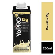 Bebida Láctea UHT Baunilha Zero Lactose Yopro Shake Caixa 250ml