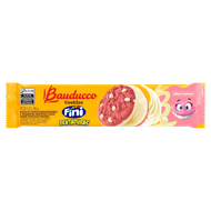 Biscoito Cookie Morango e Framboesa com Gotas e Cobertura Chocolate Branco Fini Dentaduras Bauducco Pacote 96g