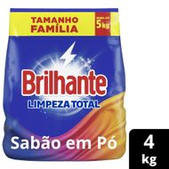 Lava-Roupas em Pó Brilhante Limpeza Total 4kg