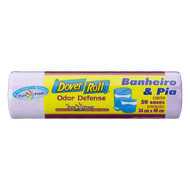 Saco para Lixo Pia e Banheiro 10l Dover Roll Odor Defense 50 Unidades