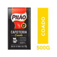 Café Torrado e Moído Coado a Vácuo Pilão Cafeteria Pacote 500g