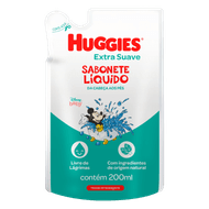 Sabonete Líquido da Cabeça aos Pés Extra Suave Disney Baby Huggies Sachê 200ml Refil