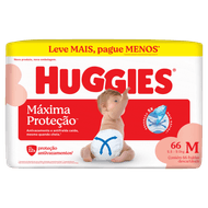 Fralda Descartável Infantil Huggies Supreme Care M Pacote 66 Unidades