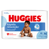 Fralda Descartável Infantil Huggies Tripla Proteção M Pacote 42 Unidades