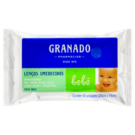 Lenço Umedecido Macio Erva-Doce Granado Bebê Pacote 50 Unidades