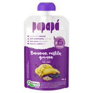 Papinha Orgânica Papapá Banana, Mirtilo, Quinoa 100g