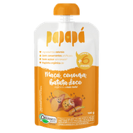 Papinha Orgânica Papapá Maçã, Cenoura e Batata-Doce 100g